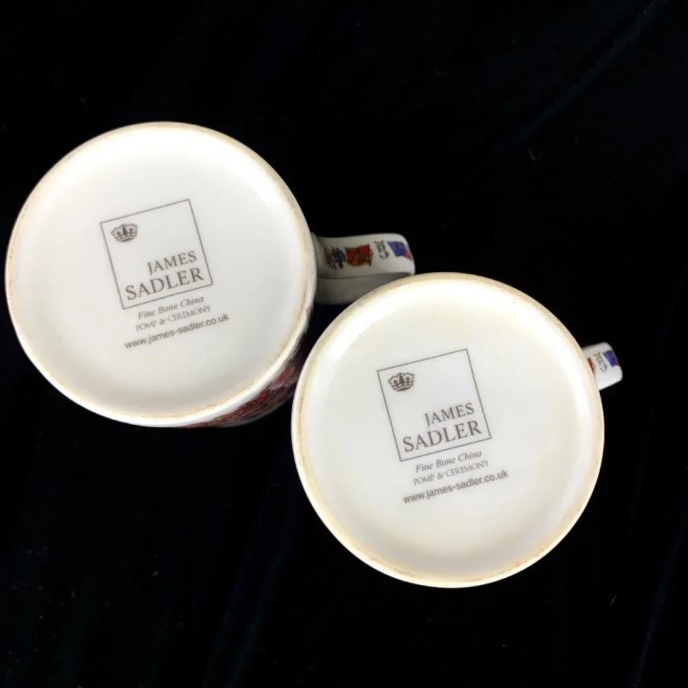 James Sadler 2 Mugs Bone China Pomp and Ceremony Parade Horses Soldiers Flags - Picture 7 of 14